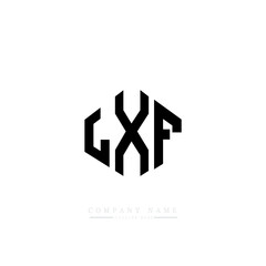 LXF letter logo design with polygon shape. LXF polygon logo monogram. LXF cube logo design. LXF hexagon vector logo template white and black colors. LXF monogram, LXF business and real estate logo. 