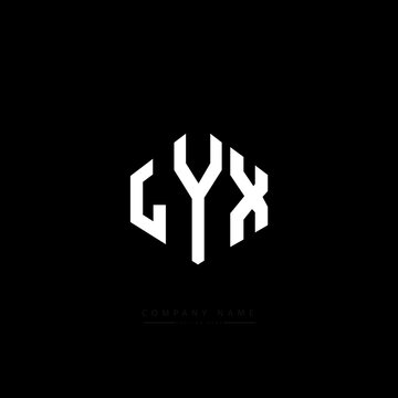 LYX letter logo design with polygon shape. LYX polygon logo monogram. LYX cube logo design. LYX hexagon vector logo template white and black colors. LYX monogram, LYX business and real estate logo. 