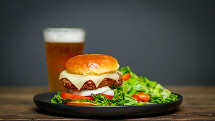 burger and beer