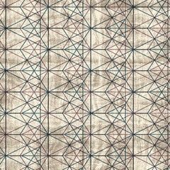 Seamless blue pink cream and navy surface pattern. High quality illustration. Overlaid and multiplied distressed and grungy worn abstract design for print. Detailed artistic repeat tile swatch.