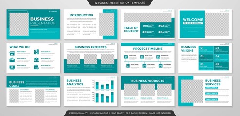 minimalist presentation template with clean style and modern layout