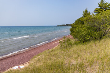 Rock beach at Lake Superior, Michigan, Upper Peninsula, USA