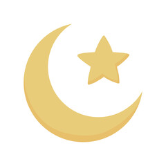 gold moon and star