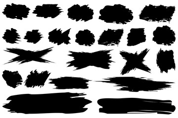 Brush strokes, great design for any purposes. Grunge texture. Dirty distress texture. Vector illustration. Stock image.