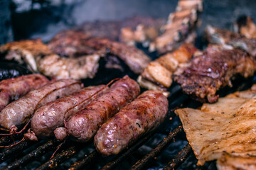 grilled meat on the grill
