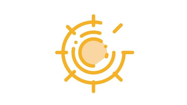 Scorching Sun Icon Animation. color Scorching Sun animated icon on white background