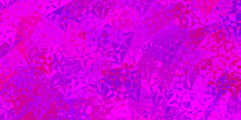 Light pink vector background with triangles.