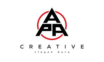 APA triangle letter with circle logo

 - obrazy, fototapety, plakaty