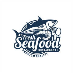 Fresh seafood restaurant premium logo