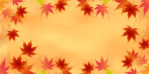 Fototapeta premium 紅葉 秋 風景 背景