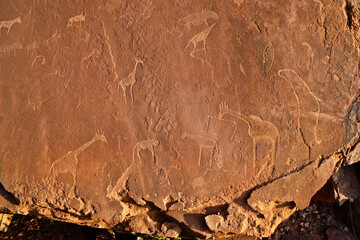 San rock art at Twyfelfontein, Namibia