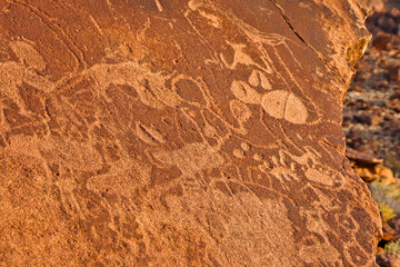 San rock art at Twyfelfontein, Namibia
