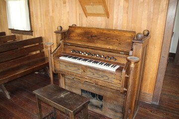 Old Piano, Fort Edmonton Park, Edmonton, Alberta