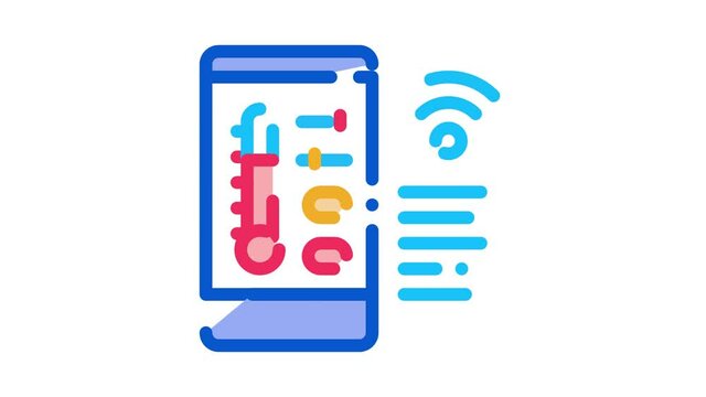 Weather Check W-Fi Icon Animation. color Weather Check W-Fi animated icon on white background