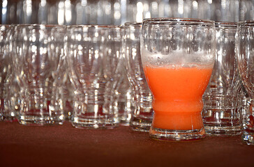 Glass of soft drink at Pune, Maharashtra, India.