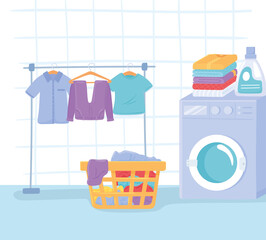 Fototapeta premium interior of home laundry
