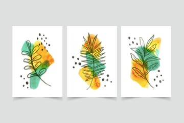 Hand Painted Watercolor Minimal Hand Drawn Covers Collection_2