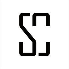 creative simple vector design initial SC logo