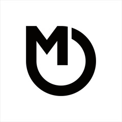 creative simple vector design initial BM logo
