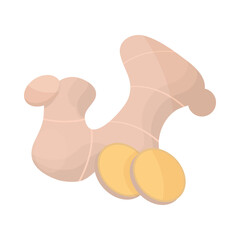 whole and slice ginger