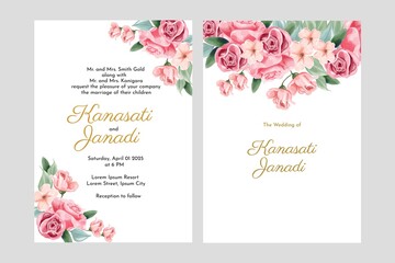 Fototapeta na wymiar card, flyer, poster design with floral theme