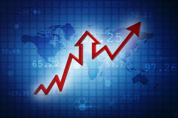 3d rendering business graph and documents, Real estate Concept