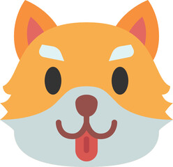 shiba inu flat icon