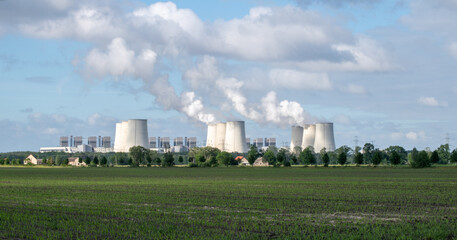 Fototapeta na wymiar Kraftwerk Jänschwalde, Kohlebergbau, Energie
