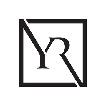 creative simple vector design initial YR logo