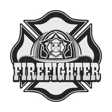 firefighter helmet and insignia