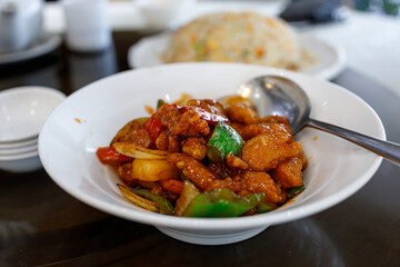 Chinese food Sweet and sour pork