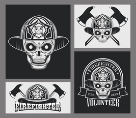 firefighter skull set