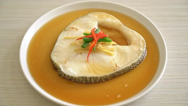 Steamed Cod Fish with Soy Sauce