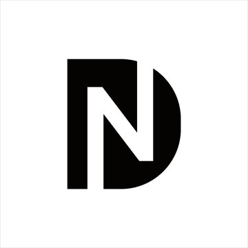creative simple vector design initial dn logo