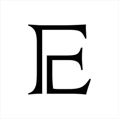 creative simple vector design initial fe logo