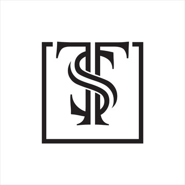 creative simple vector design initial ts logo