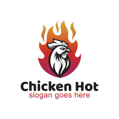 vintage retro logos of hot rooster fire or grilled chicken barbecue restaurant food logo design