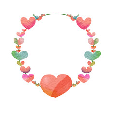 frame made of hearts