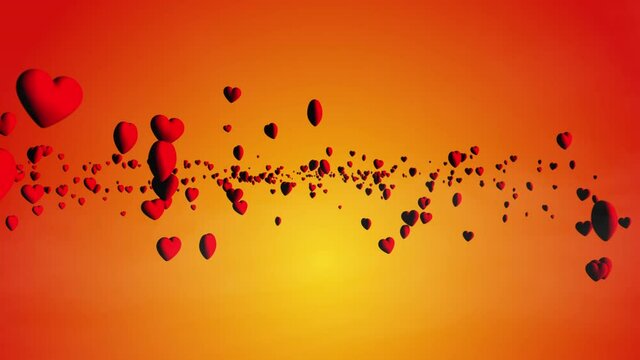 Red hearts background