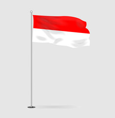 Indonesian National Flag Red and White Illustration