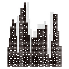 City skyline building illustration vector sign