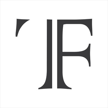 creative simple vector design initial tf logo