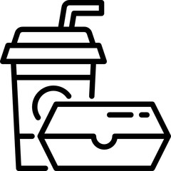 takeaway food outline icon