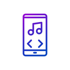 Mp3 app and smartphone icon