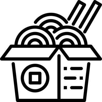 Takeaway Noodles Outline Icon