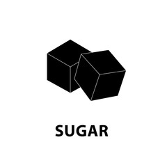 sugar cubes, isolated on white background