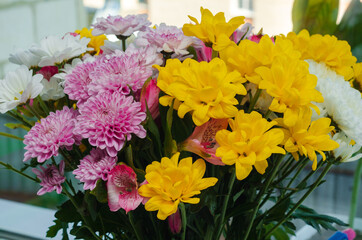 a bouquet of summer flowers
