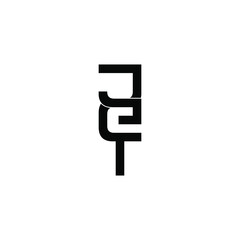 jet letter original monogram logo design