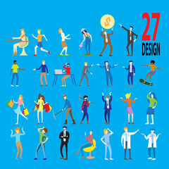 27 character working  design set or Vector  design.