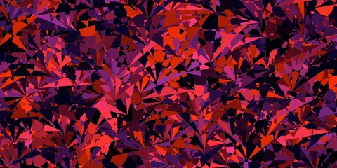 Dark Pink, Yellow vector texture with random triangles.